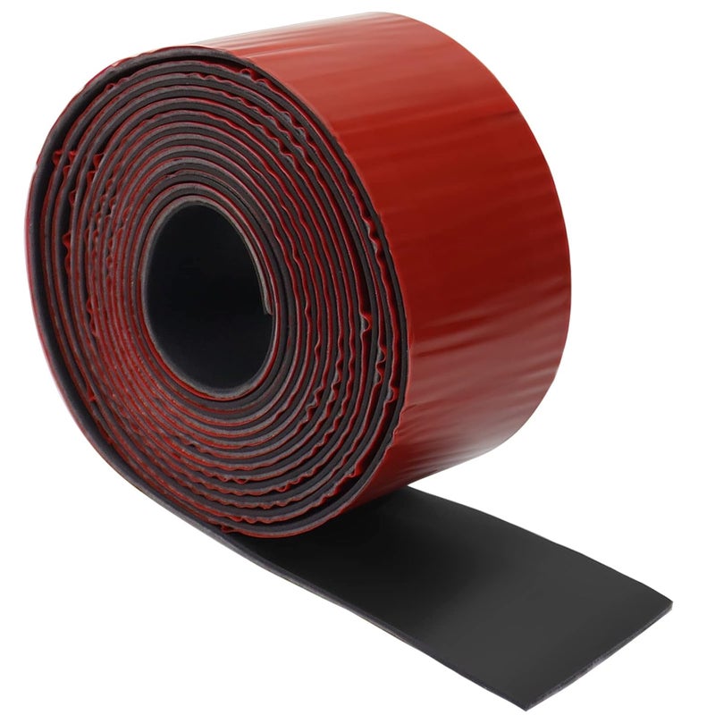 Eunice Neoprene Rubber Strips, Self Adhesive Solid Rubber Sheets Rolls for Pads, Crafts, DIY Gaskets, Seals (2" Wide, 1/16" Thick, 10' Long) - Image 1